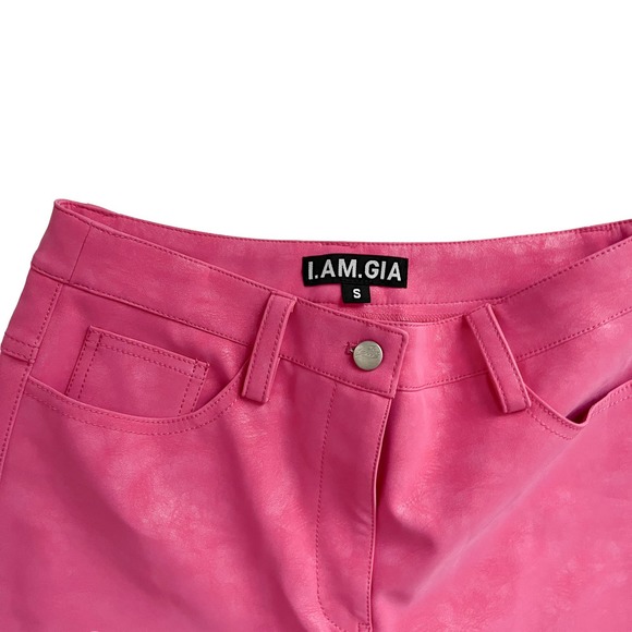 I.am.Gia BARBIE PINK Faux Leather Pants Women Size Small - Picture 13 of 15